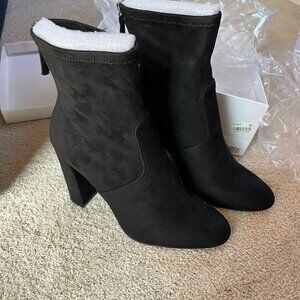 Steve Madden Black Suede Booties